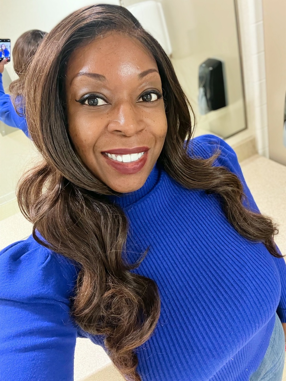 Fashion Nova Ribbed turtle  Neck Sweater - Royal Blue 💙